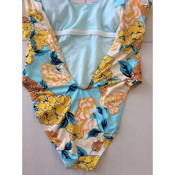 The Bikini Lab One Piece Swimsuit Multicolor Floral Swimwear - Picture 7 of 8